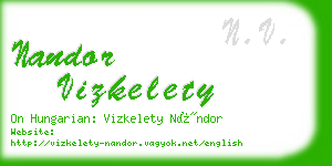 nandor vizkelety business card